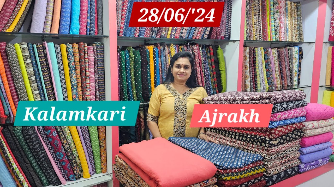Ajrakh 🌹Kalamkari bottom &dupatta 🌹Jaipur cotton nighty material 🌹Premium Hakoba 🌹No-575🌹