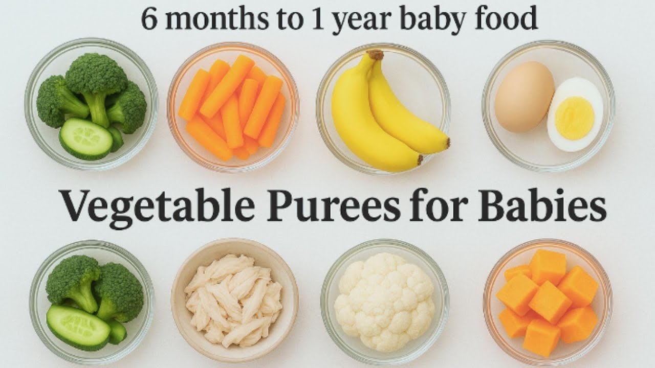 Vegetable puree for 6months babies / 3 Baby Food Recipe/ Homemade baby puree