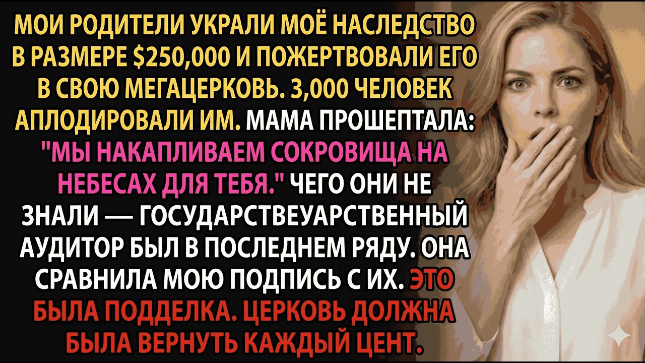 Родители отдали моё наследство церкви—аудитор спросил, почему подпись подделана