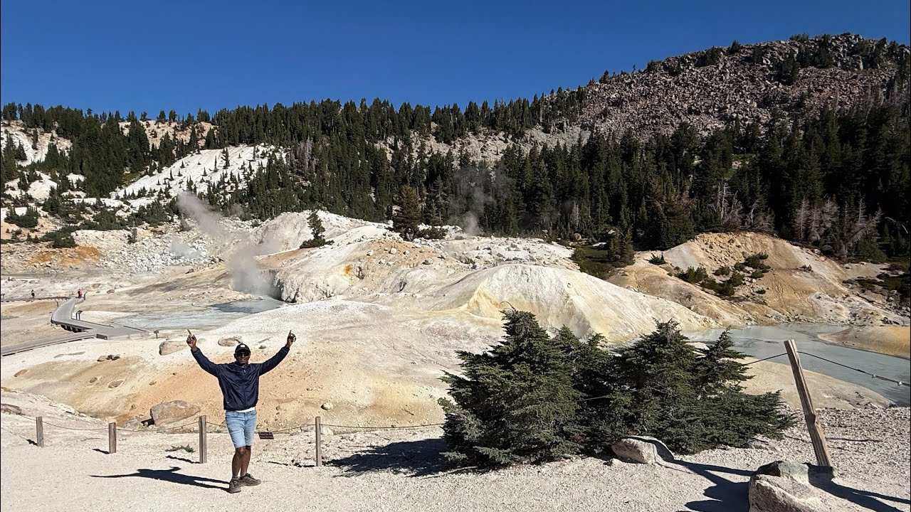 Bumpass Hell trail - a must visit spot, at Lassen Volcanic Mountain national park