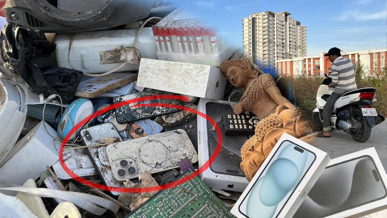 Big Lucky!🥰 Found A lots Of Broken iPhones in The Garbage dump! Restoring iPhone 13 Pro Max