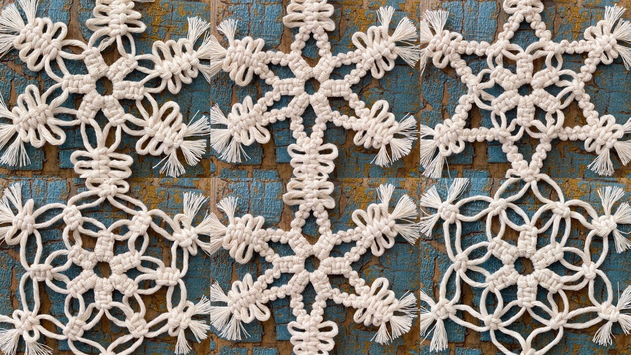 Tutorial Macrame Christmas SnowFlakes