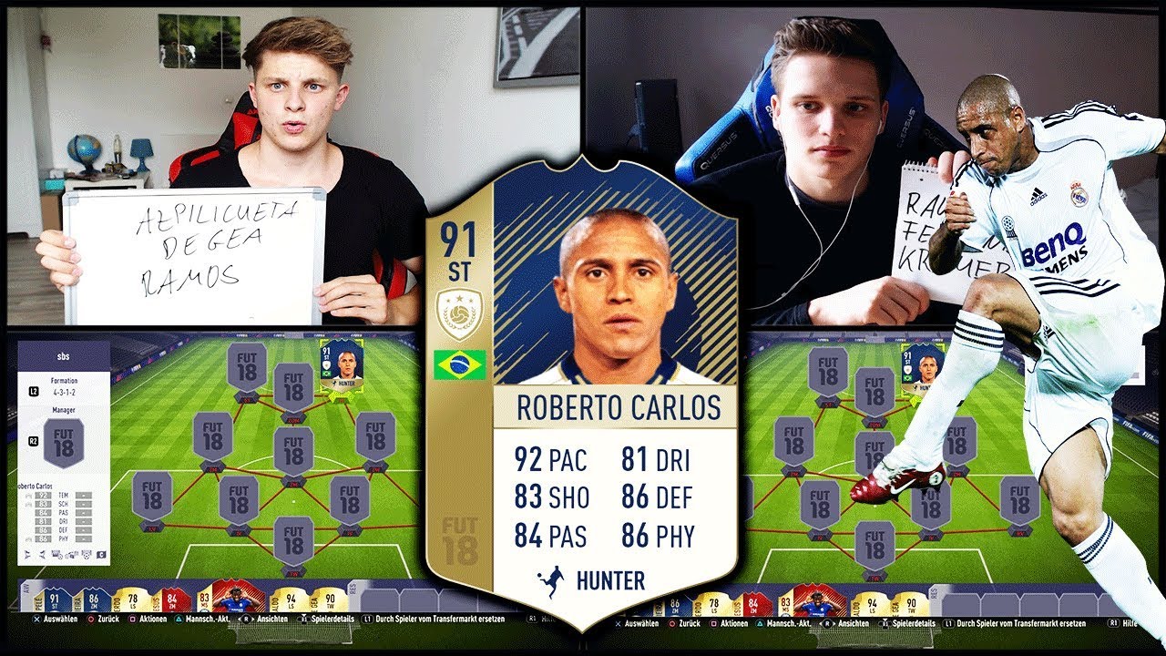 ROBERTO CARLOS PRIME ICON SQUAD BUILDER BATTLE vs FIFAGAMING 💎⚽🔥 (FIFA 18 Ultimate Team deutsch)