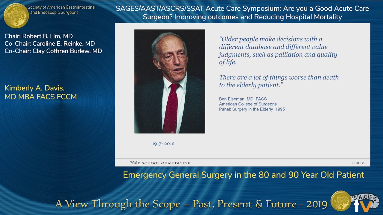 Emergency General Surgery in the 80 and 90 Year Old Patient