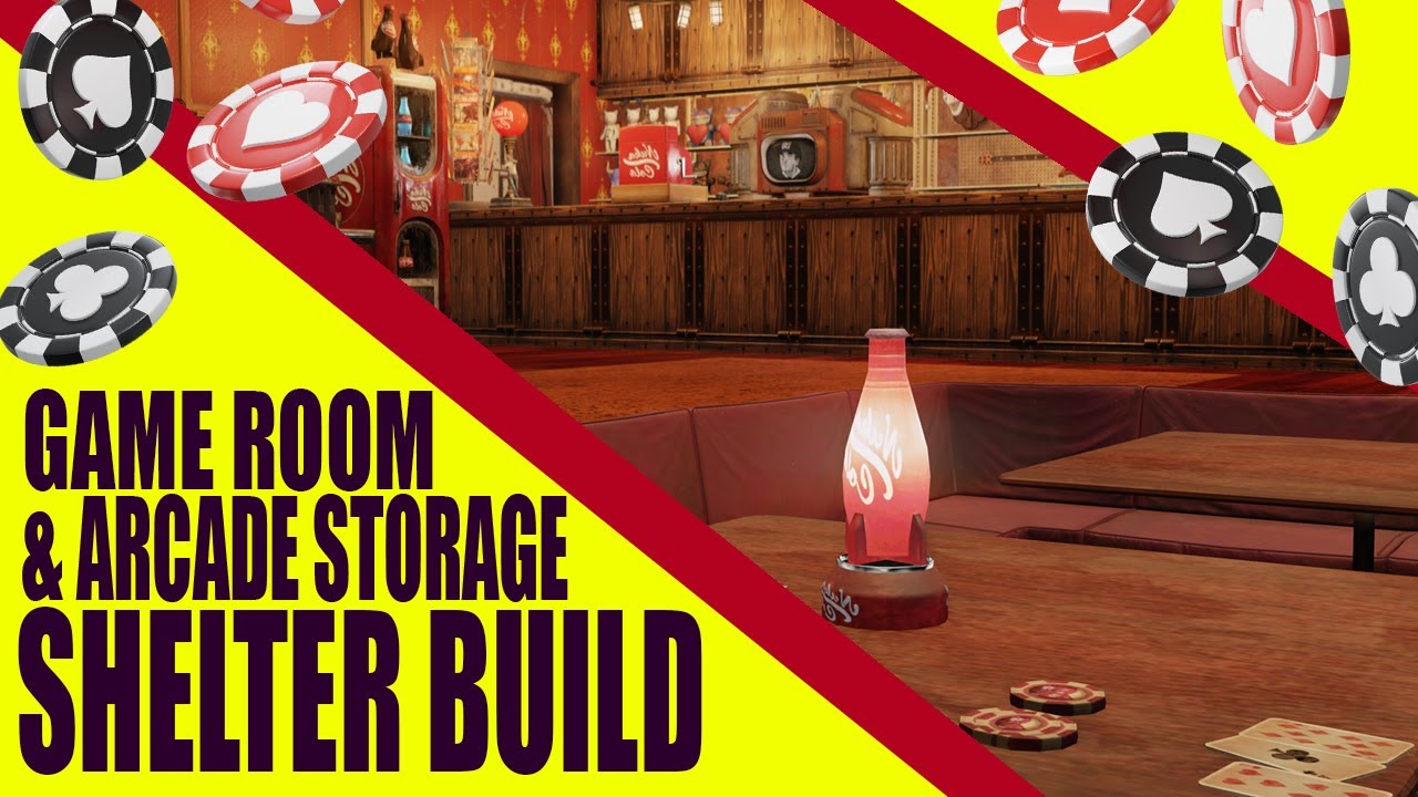 Fallout 76: Game Room & Arcade Storage Shelter Build