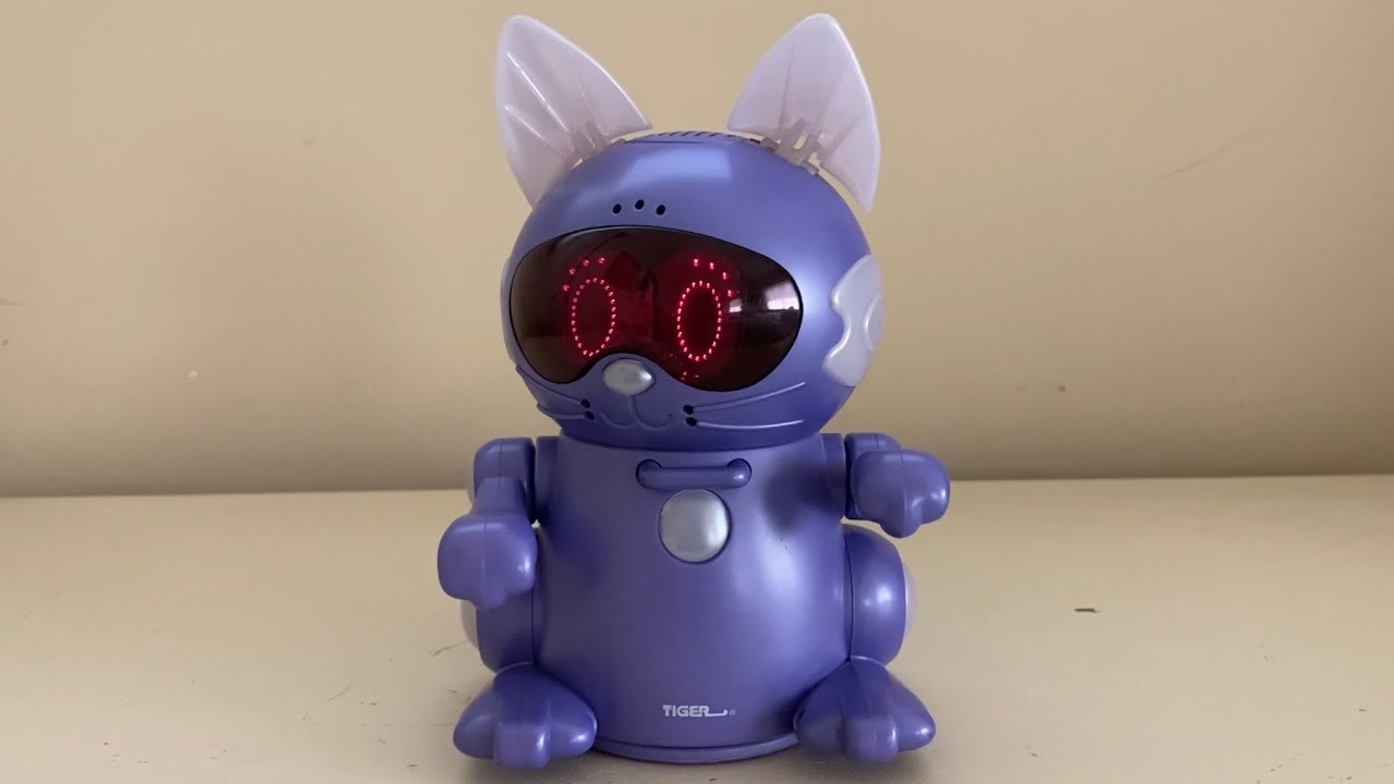 Tiger Electronics 2000 Robo-Chi Pets - Meow-Chi - Purple & White