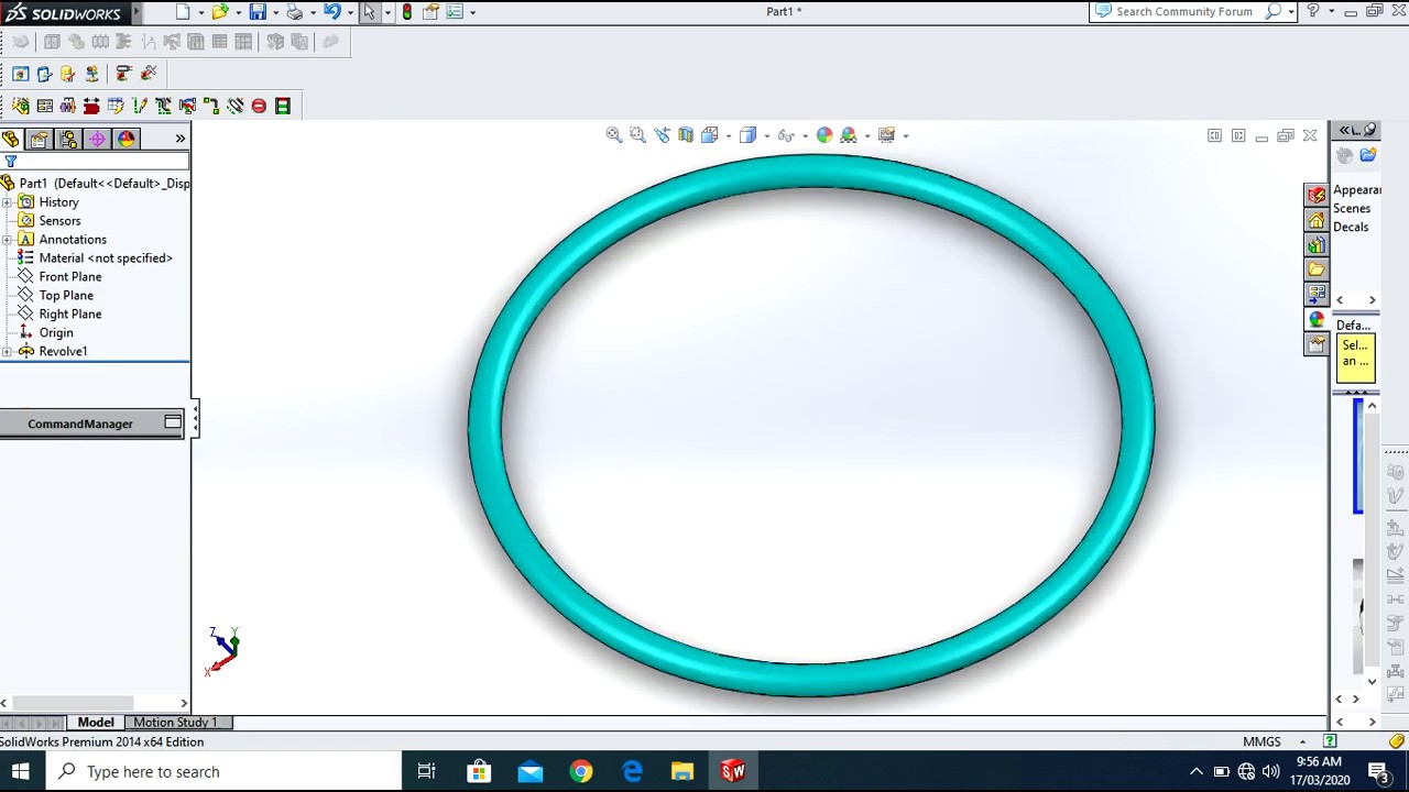 How to make O-ring in Solidworks. @Tutorial for beginners