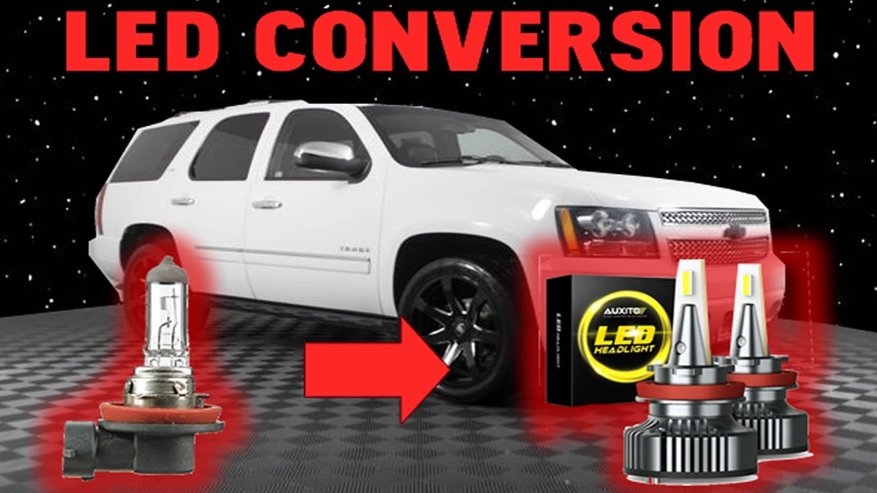 Переоборудование фар на светодиоды для автомобилей Tahoe, Suburban и Silverado 2007-2014 годов вы...
