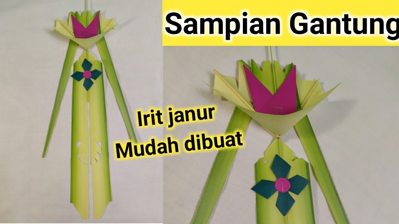 1| Cara membuat sampian gantung irit bahan