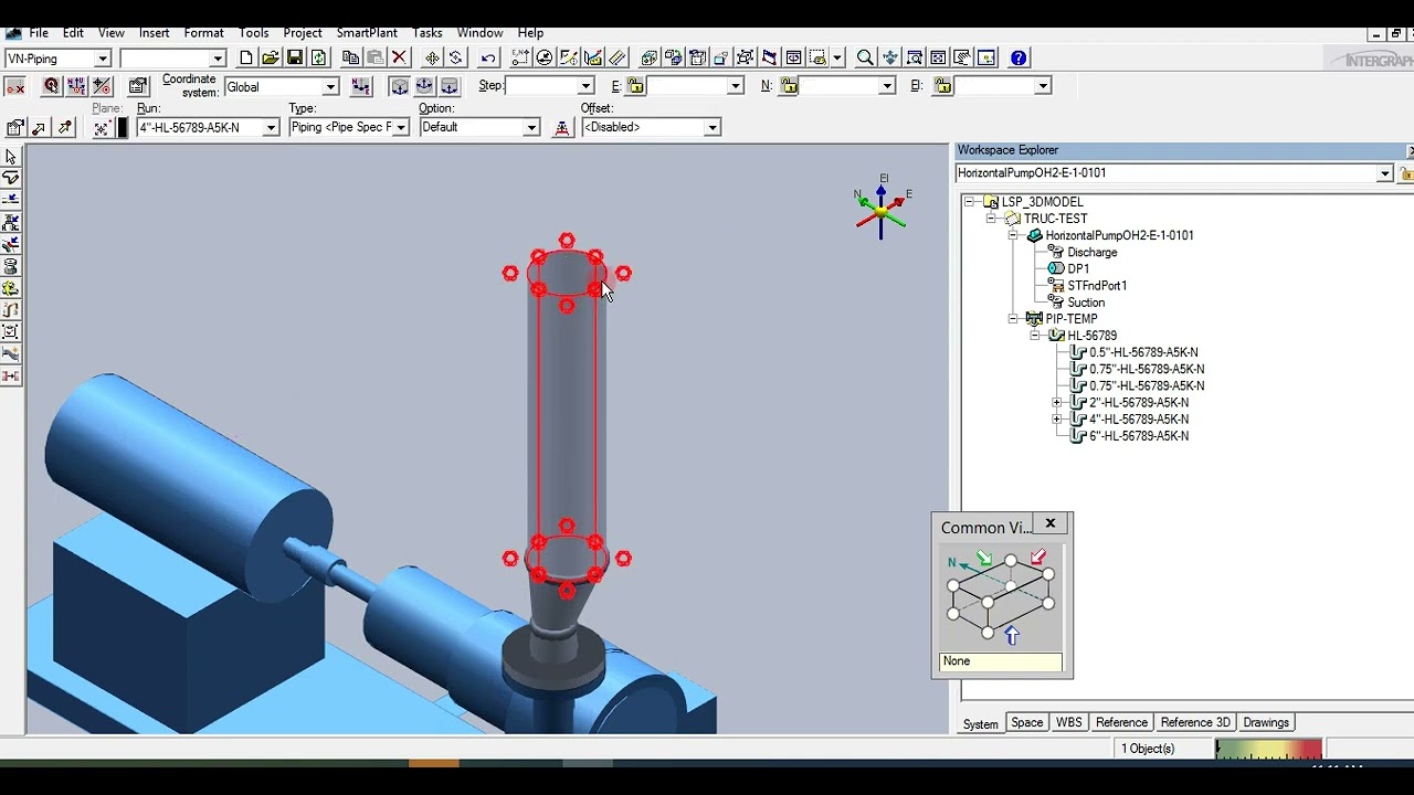 SP3D_Routing pipe connect to EQs