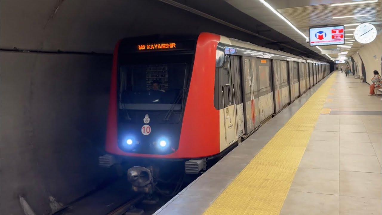 AWESOME MOTOR SOUND! Alstom Metropolis Ride on Istanbul Metro Line M3: İlkyuva to Özgürlük Meydanı