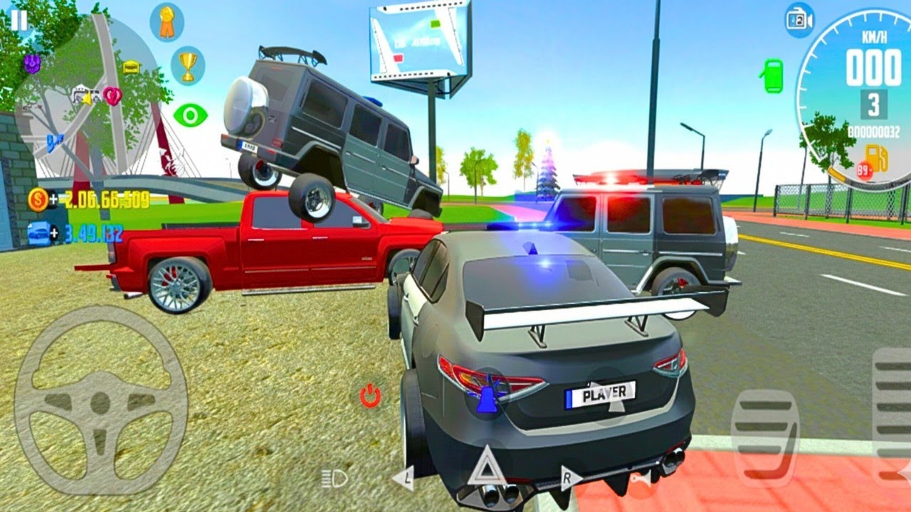 Я угнал полицейскую машину, но полиция меня поймала 😯😈 || Геймплей Car Simulator 2 🇮🇳