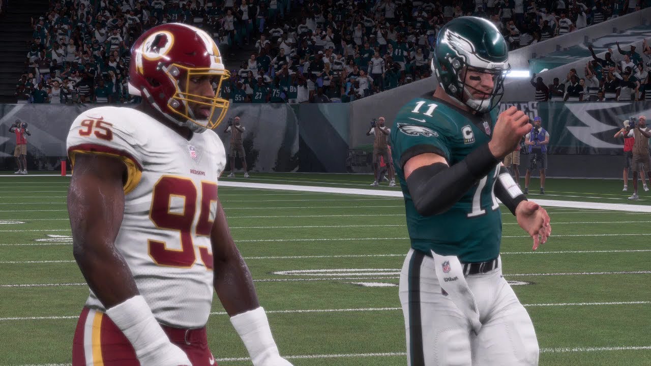 Madden NFL 18 Gameplay | Eagles vs Redskins Monday Night Football Week 7