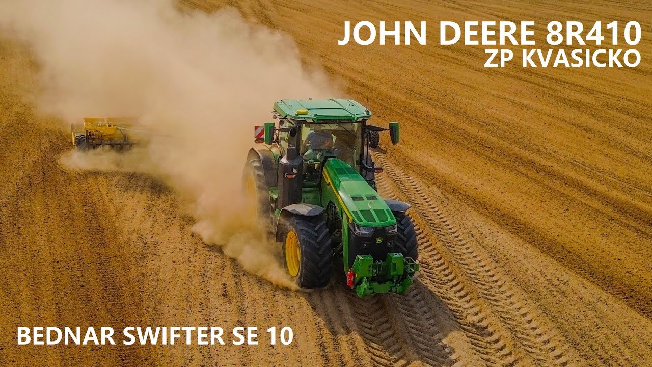 JOHN DEERE 8R410 & BEDNAR SWIFTER SE 10000 I ZP KVASICKO