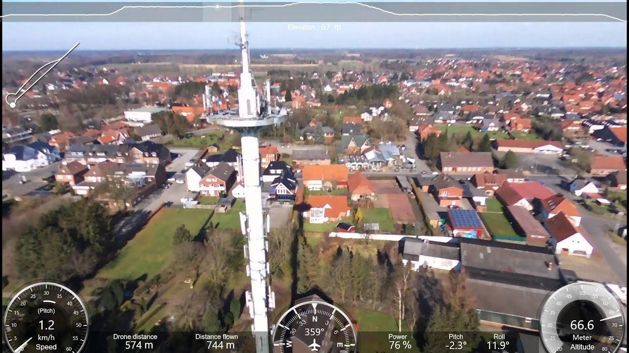 +++ WERLTE +++ Rundflug zum Postturm Werlte +++