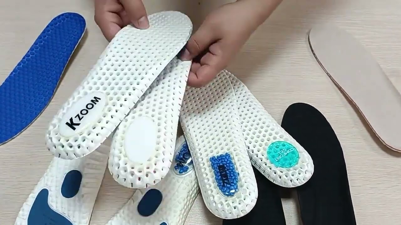 Customized Shock Absorption Buffer Sweat Absorb Poron Air Cushion Sport Running Insoles With CE
