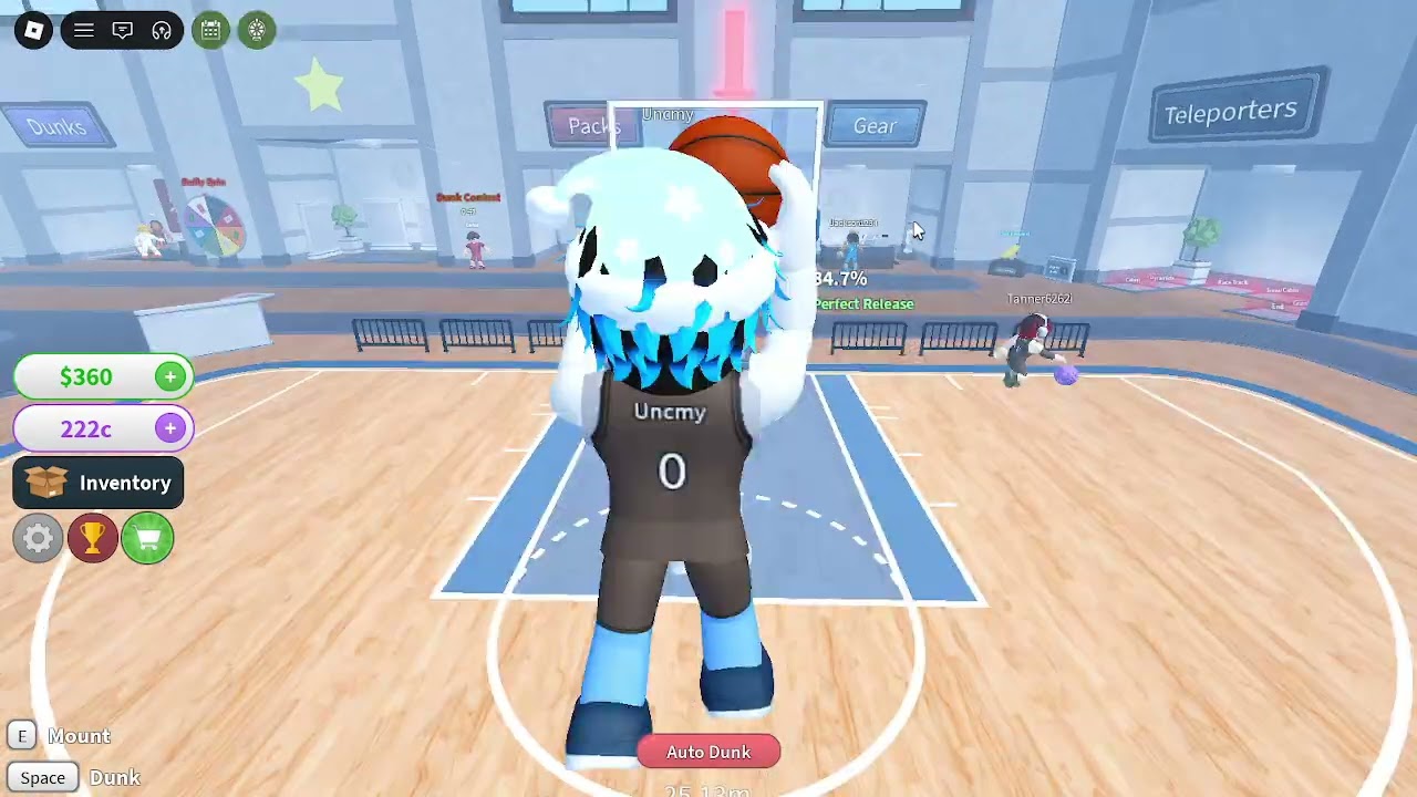 playing roblox dunking stars 2 on my alt 20 minutes