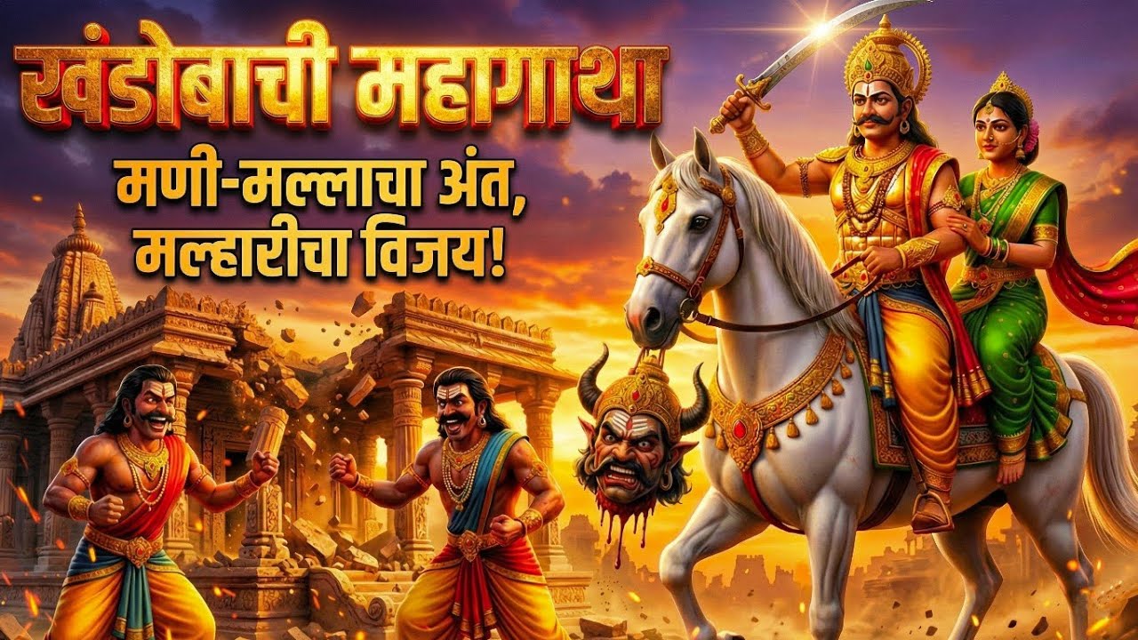खंडोबा जन्म कथा आणि मणी-मल्ल वध | Khandoba Janm Katha | Mani Malla Vadh Story | #marathikatha 