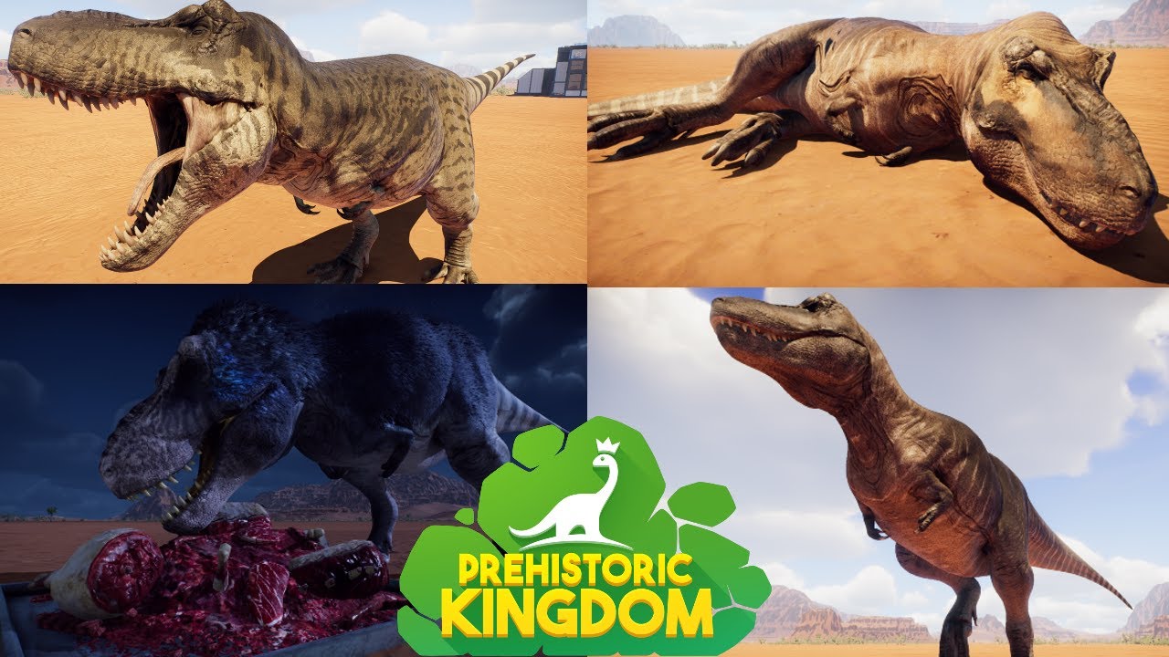 All T-rex skins and motions - Prehistoric Kingdom