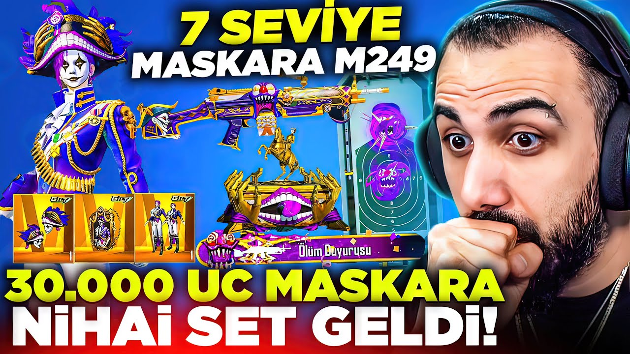 NİHAİ MASKARA SETİ, 7 SEVİYE MASKARA M249 VE OYUNUN İLK NİHAİ &Ccedil;ANTASI GELDİ!! 😱 | PUBG MOBILE