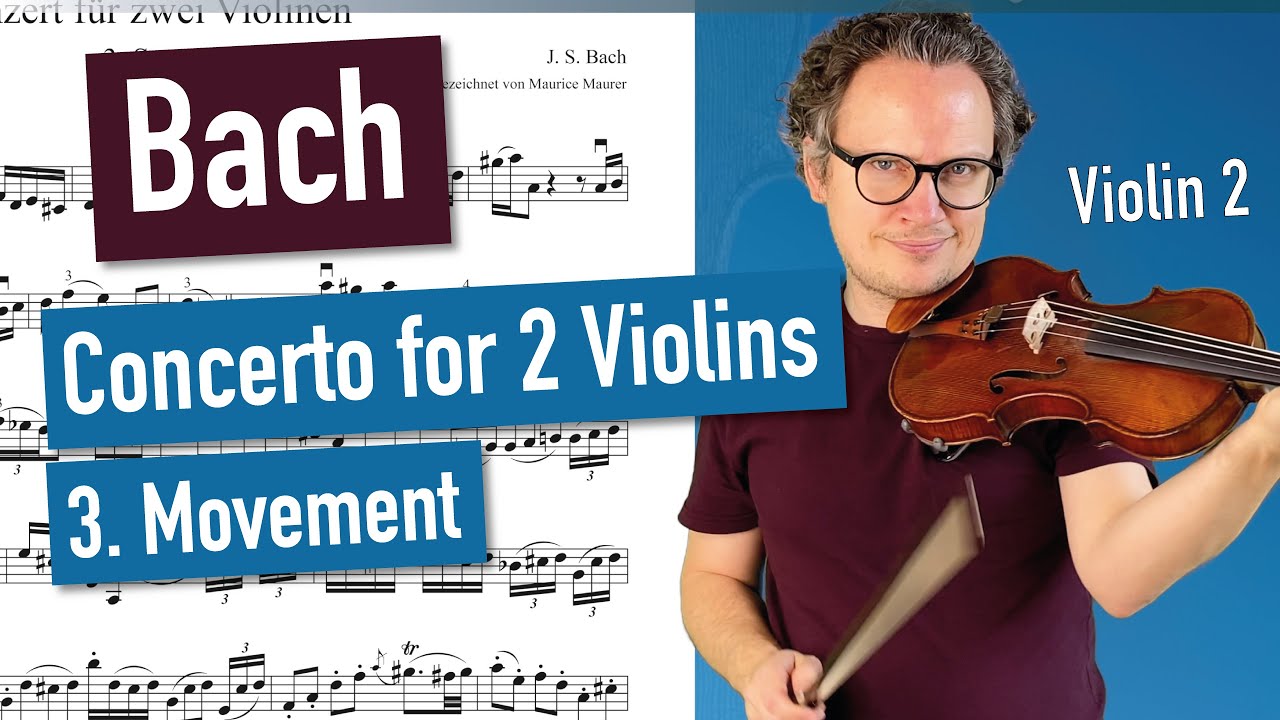 Bach Double Violin Concerto in d-Minor, 3. Mov. Allegro, Violin 2, BWV 1043, Violin Sheet Music
