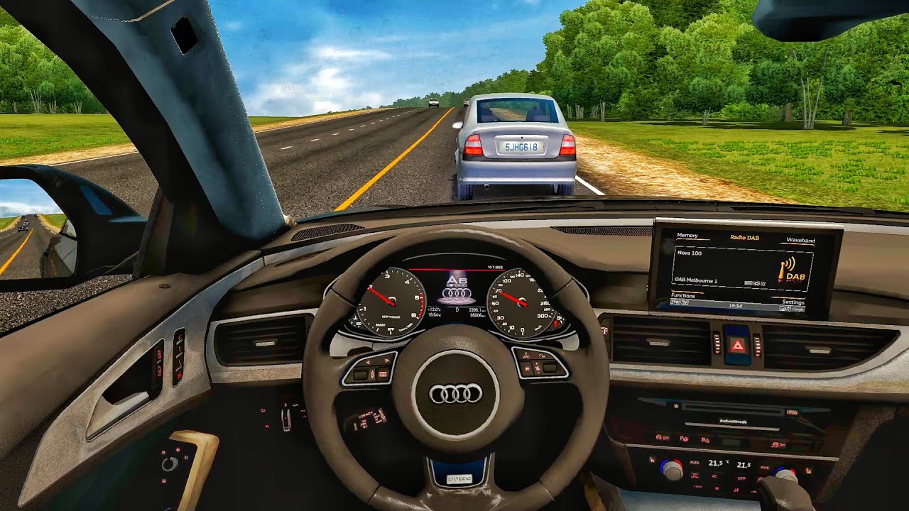 2015 Audi A6 Allroad – City Car Driving [Steering Wheel Gameplay]