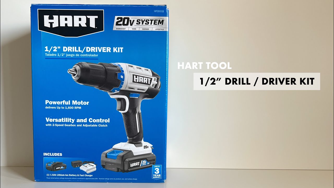 HART 20-VOLT CORDLESS 1/2 INCH DRILL / DRIVER KIT UNBOXING | CLOSER LOOK
