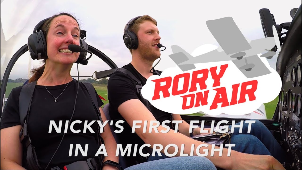 Nicky's first flight in a microlight | EV-97 Eurostar | Manchester Barton | ATC Audio