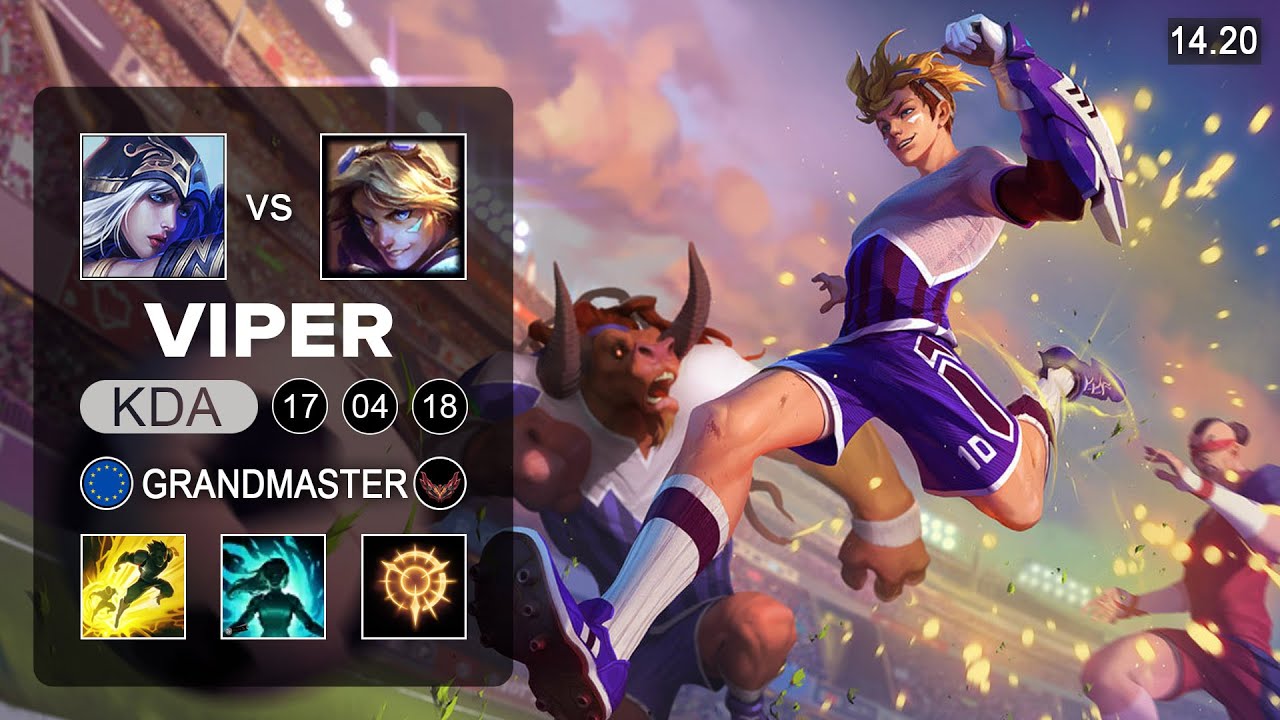 Viper Ezreal vs Ashe ADC - EUW Grandmaster - Patch 14.20 Season 14