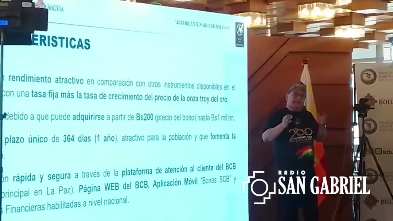 BANCO CENTRAL LANZA EL BONO DEL BICENTENARIO CON TASA FIJA DEL 9,75% Y VARIABLE INDEXADA AL ORO