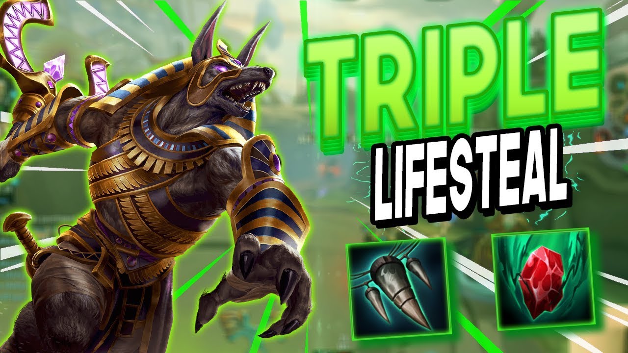 Smite: SEASON 5 Triple Life Steal Anubis Build - TYPHON'S FANG IS SO STRONG!