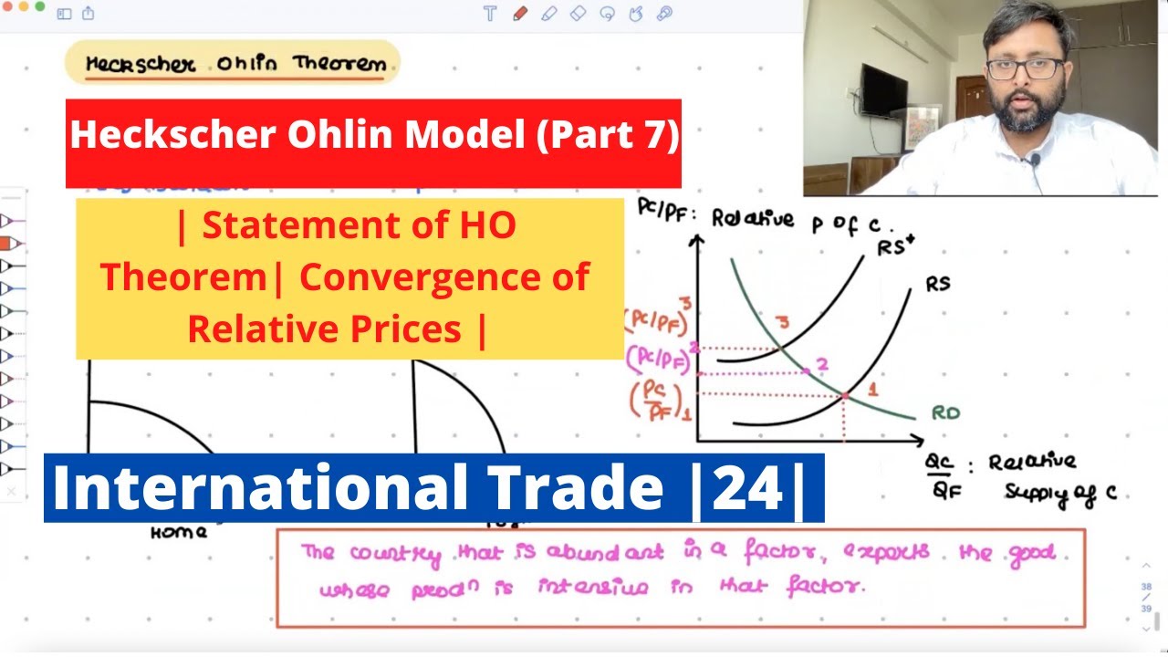 Heckscher Ohlin Model | Part 7 | Statement of H-O Theorem | Convergence of Relative Prices | 24 |