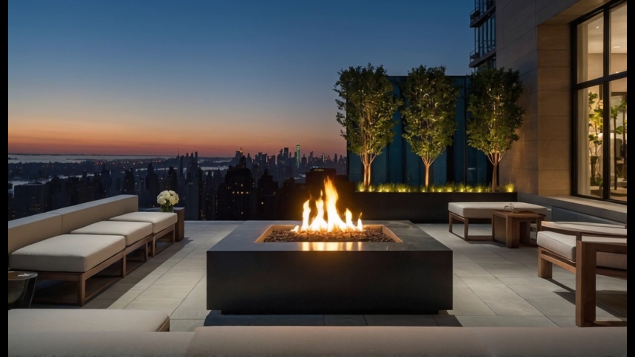 Skyline Garden Terrace | Crackling Fireplace Ambience | Relax & Unwind