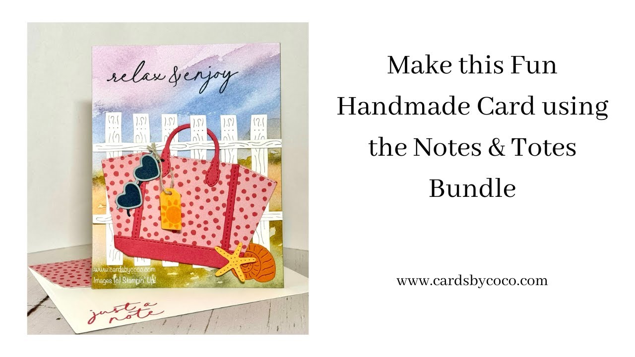 Make this Fun Handmade Card using the Notes & Totes Bundle