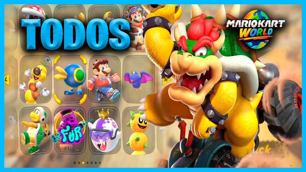 Cómo DESBLOQUEAR TODOS los PERSONAJES y SKINS (121) en MARIO KART WORLD
