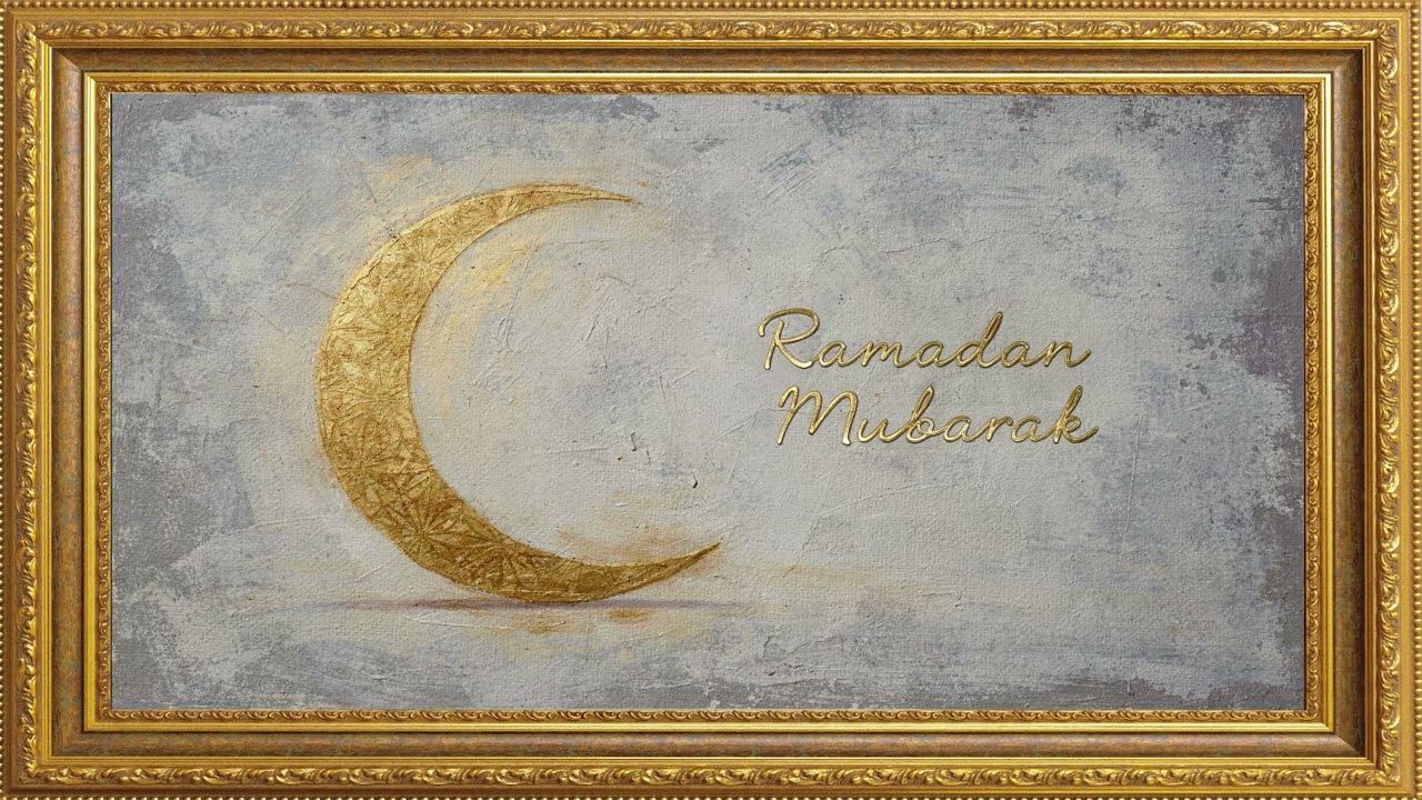 Islamic Background Music | Ramadan Mubarak 🤲🌙Ramadan gold vintage frame| Frame TV Art