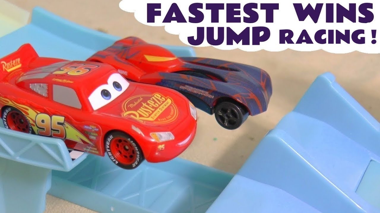 Toy Car Jump Racing With Cars Lightning McQueen