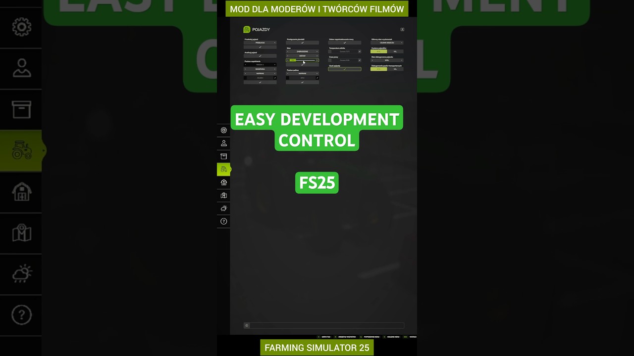 Easy Development Controls do Farming Simulator 25 czyli najbardziej wyczekiwany mod