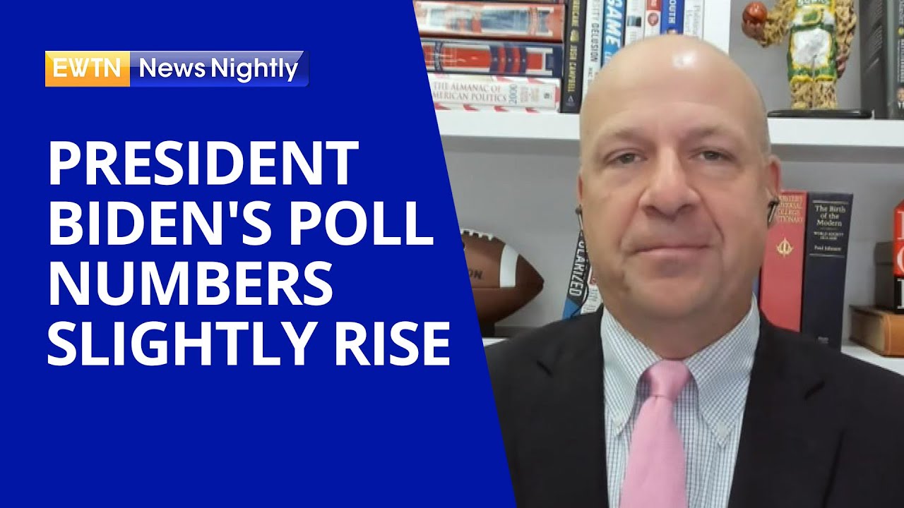 President Biden's Poll Numbers Slightly Rise in the Last Month from 37% to 42% | EWTN News Nightly