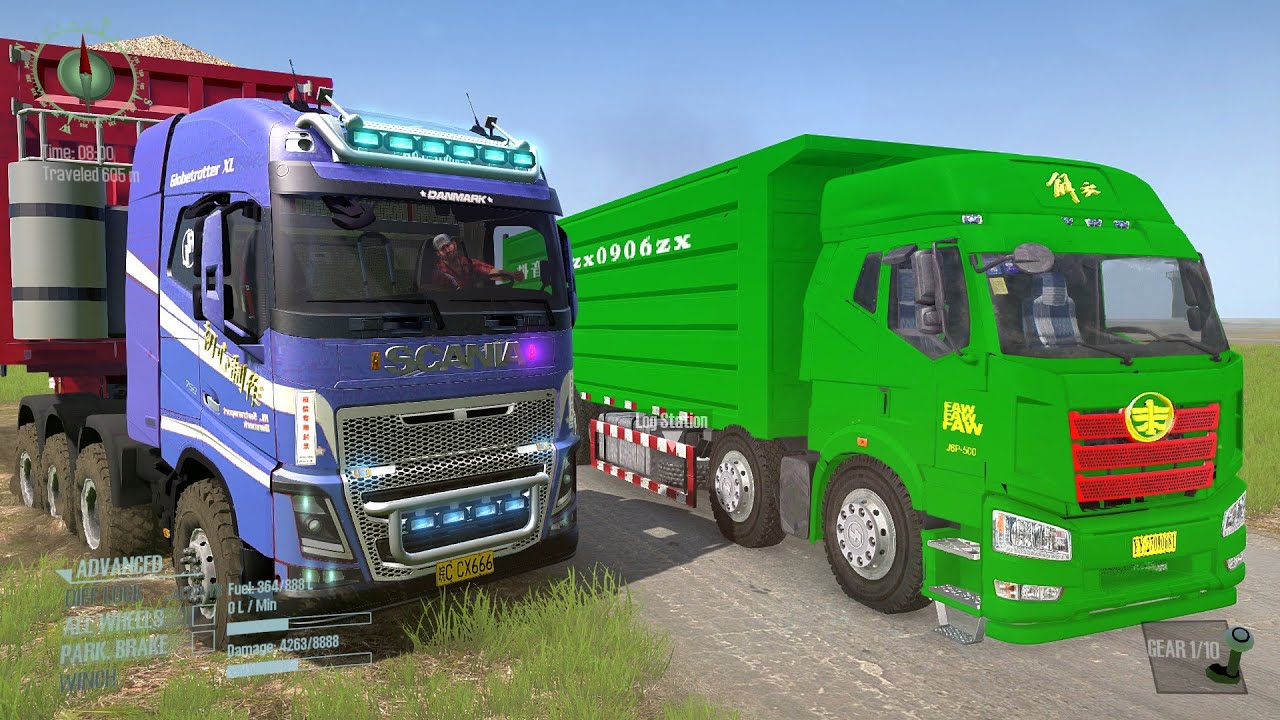 Spintires：MudRunner Truck mod Gameplay Ep652#spintires #mudrunner   #simulation #drivingskills