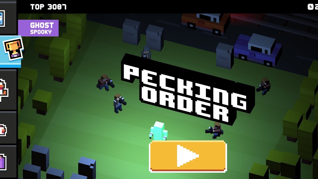 Crossy Road - Daily Level - Ghost - High Score 3087 (It's scary) 👻😳😲😰