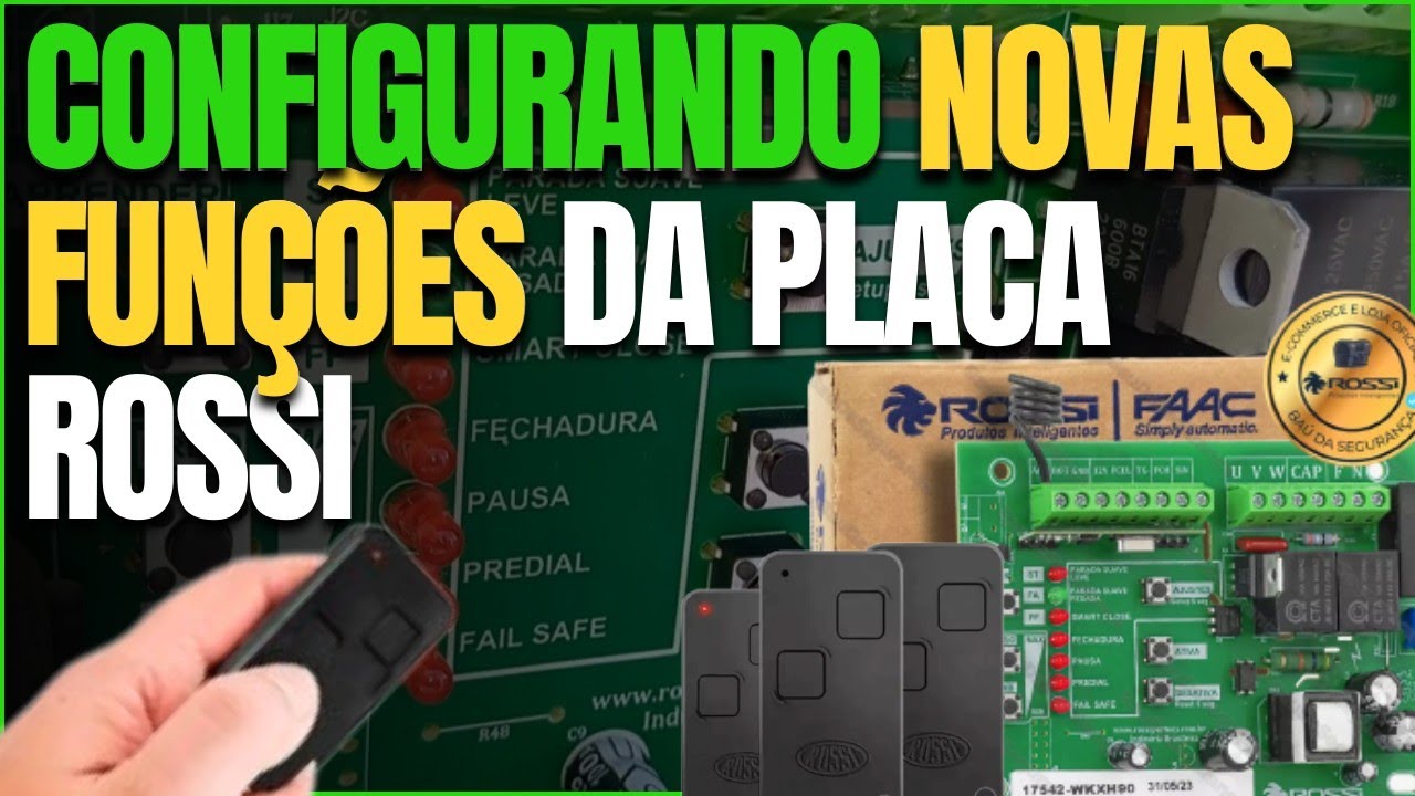 COMO CONFIGURAR  NOVA PLACA DA ROSSI? QUAIS AS FUNÇÕES DA NOVA PLACA ROSSI? TODOS DETALHES DA PLACA