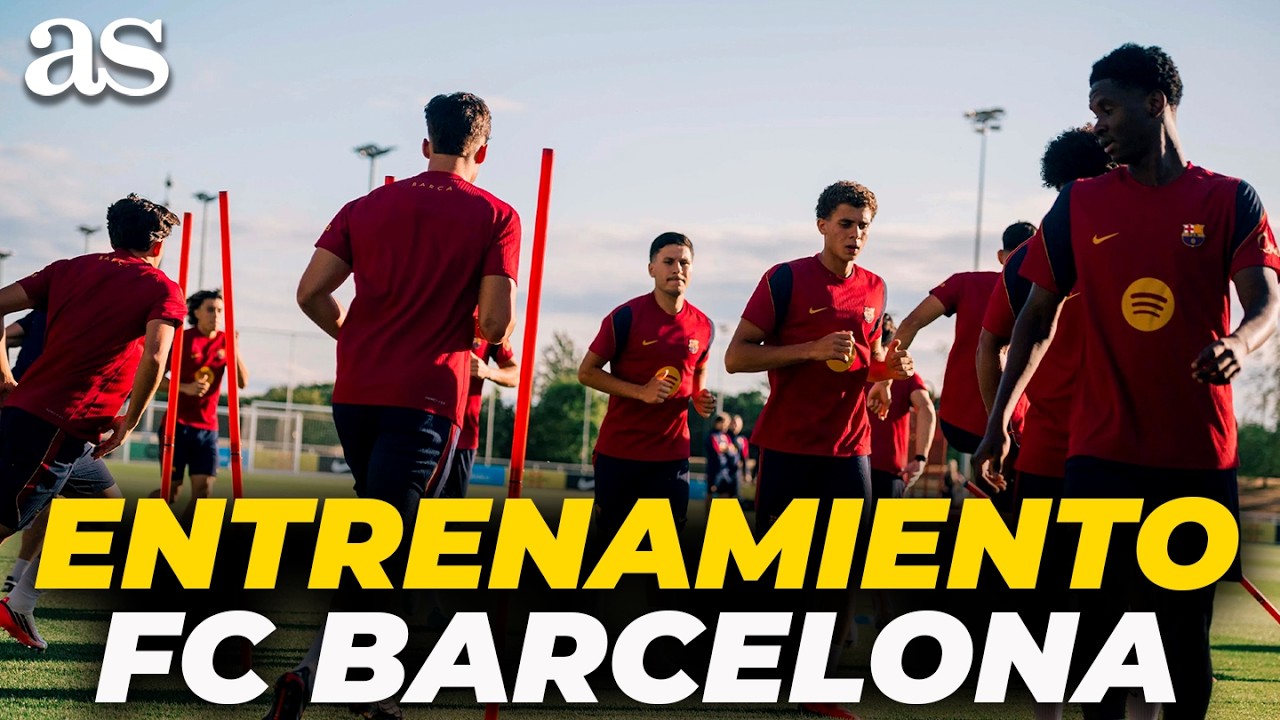ENTRENAMIENTO COMPLETO del FC BARCELONA: RAPHINHA VUELVE a las &Oacute;RDENES DE FLICK