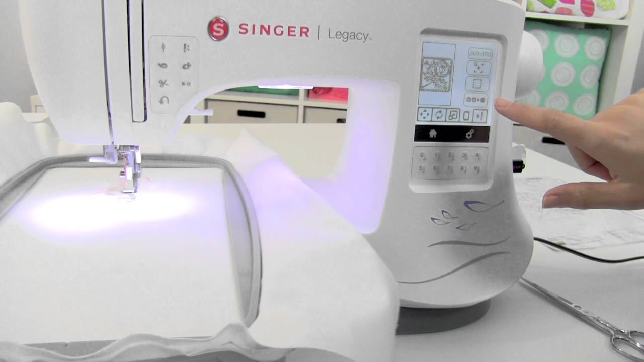 SINGER® LEGACY™ SE300/SE340 Sewing & Embroidery Machine - Selecting & Stitching a Design