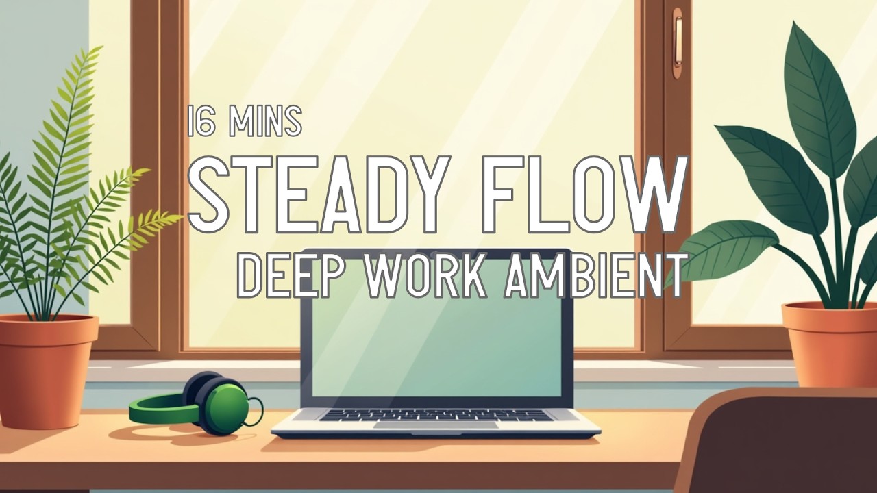 Deep Work Ambient 🧠 16 Mins Steady Flow (True 432Hz)