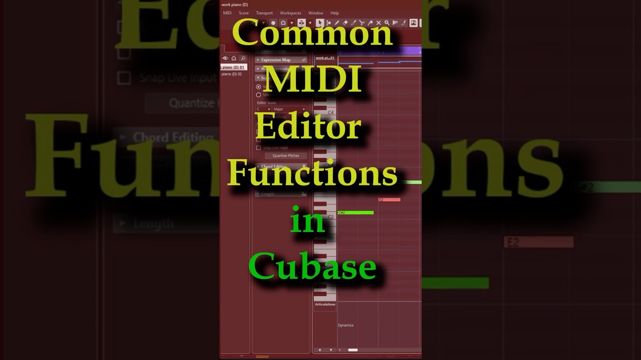 Common MIDI Editor Functions in Cubase