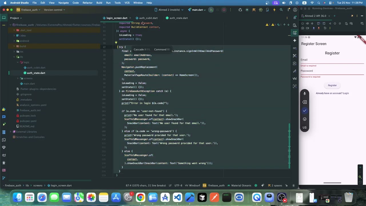 Firebase Auth (Email & Password) With State Management