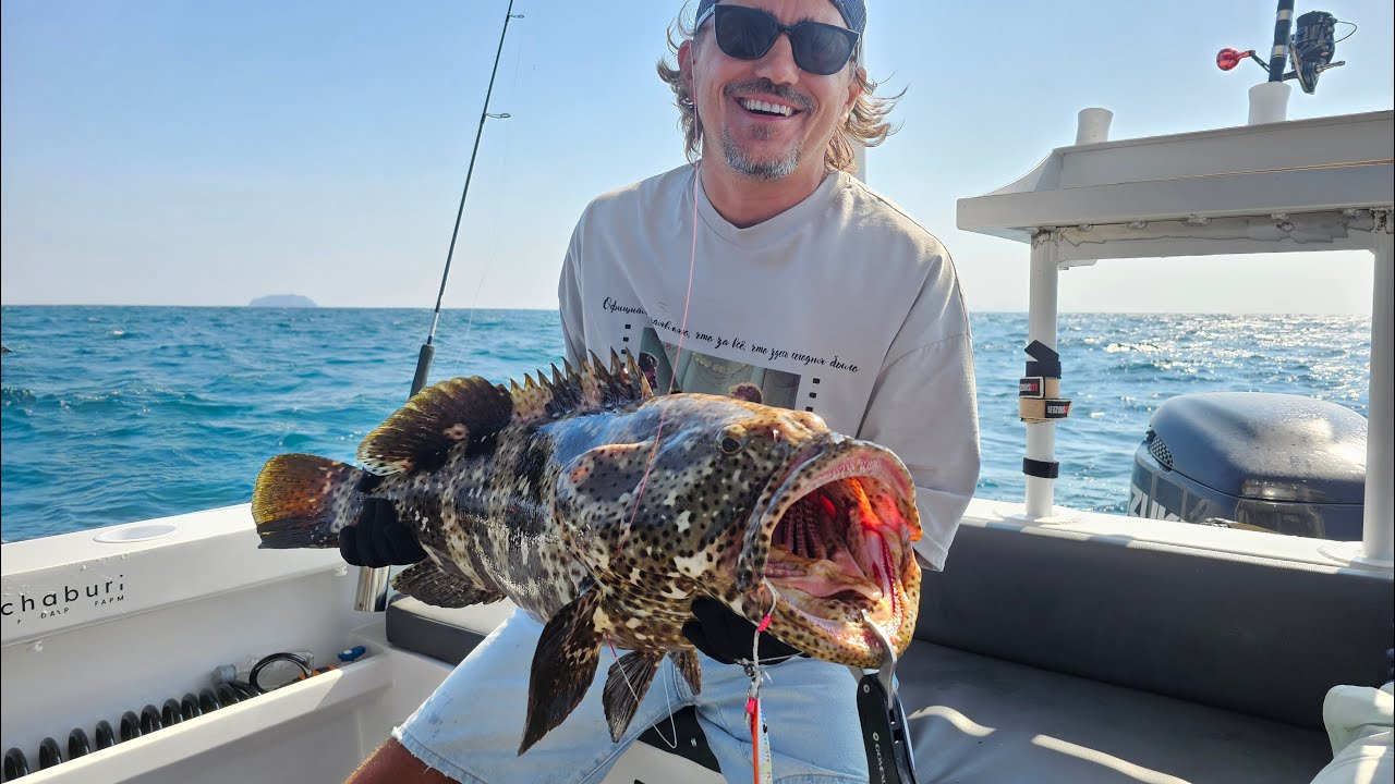 Big Malabar Grouper under 10kg #grouper #phuketfishing