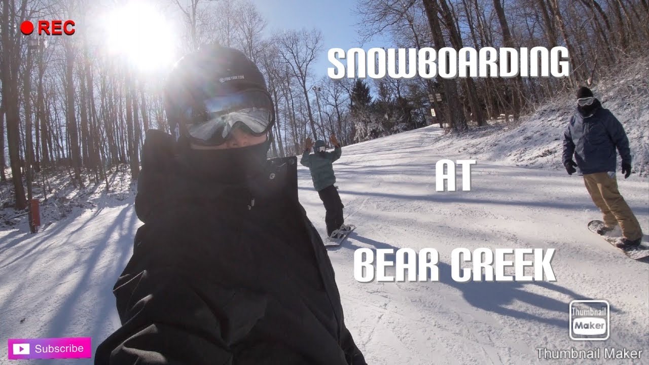 Snowboarding at Bear Creek