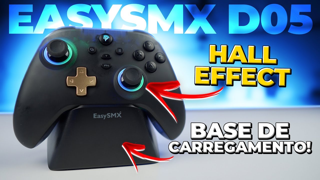 EasySMX D05 Review - Controle Bom e Barato com Base de Carregamento!